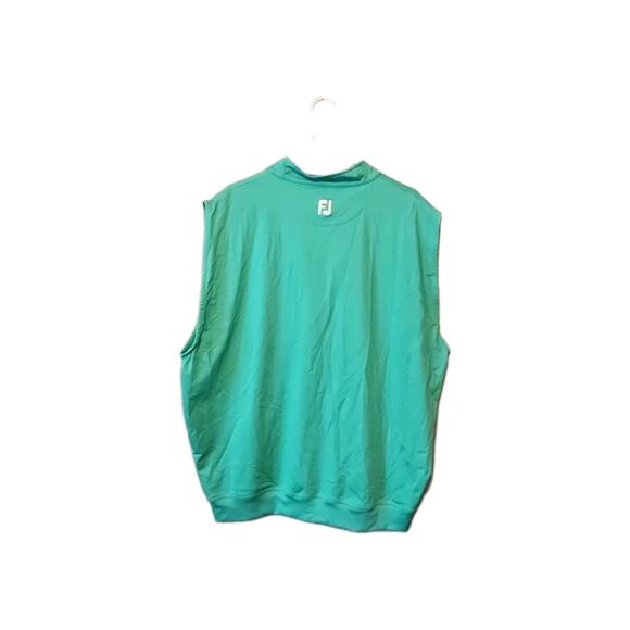 Mens FootJoy Golf 1/4 ZIP Vest, Size: XL, Green Mock Neck - Picture 2 of 7